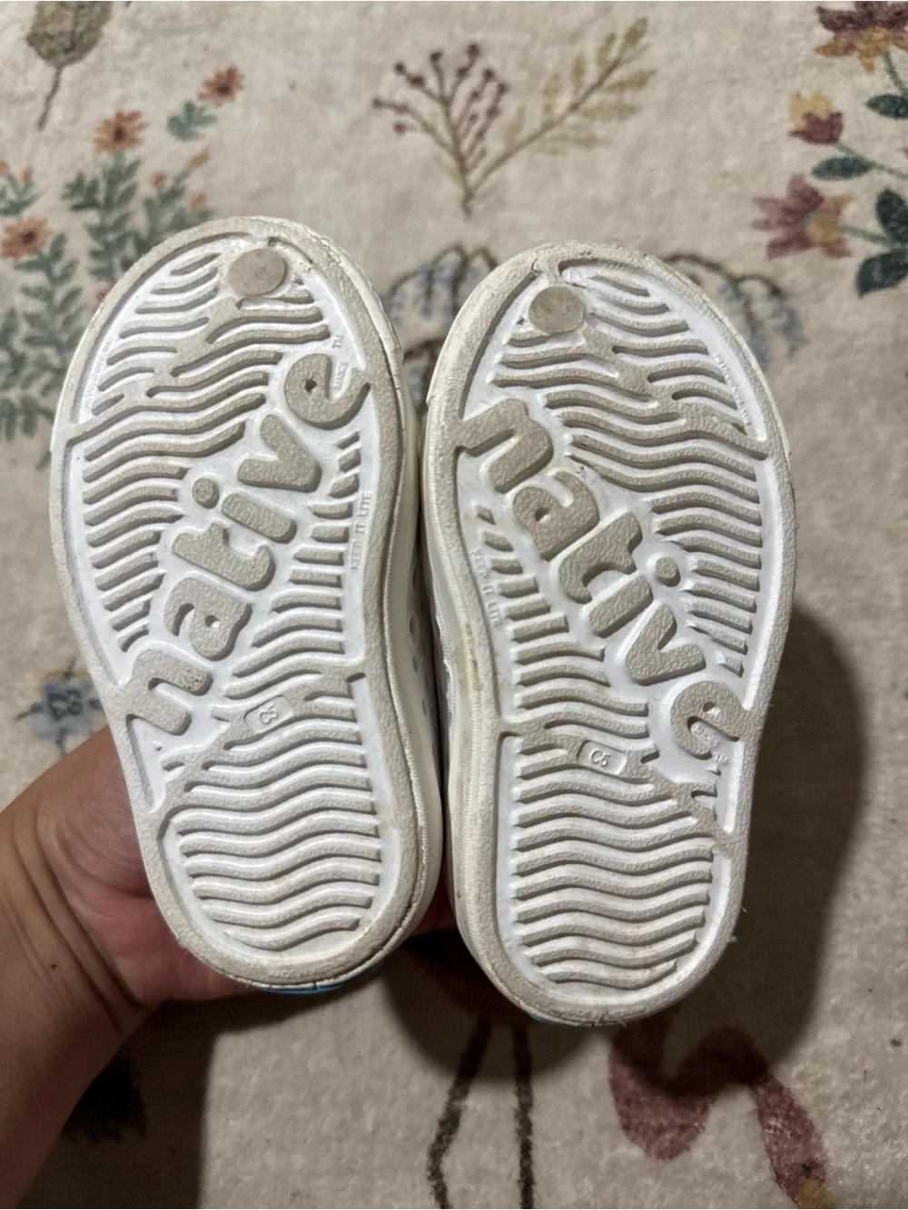 Native Kids White Slip-On Breathable Water Shoes 5C